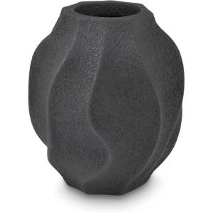 Signature Design by Ashley Judworth Casual Vase with Matte Finish, Black(Black)