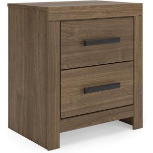 Signature Design by Ashley Ryderton Casual 2-Drawer Nightstand, Light Gray(Warm Brown)