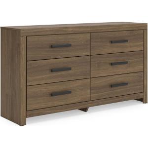 Signature Design by Ashley Ryderton Casual 6-Drawer Dresser with Safety Stop, Light Gray(Warm Brown)