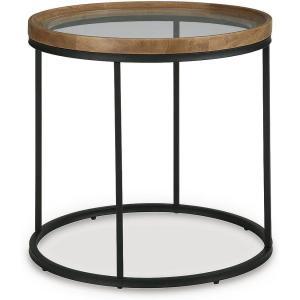 Signature Design by Ashley Noraluna Casual End Table, Light Brown & Black