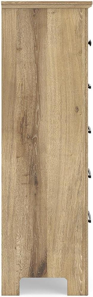 imageSignature Design by Ashley Allihauser Vintage 5Drawer Chest with Safety Stop and Anti Tipping Light Brown