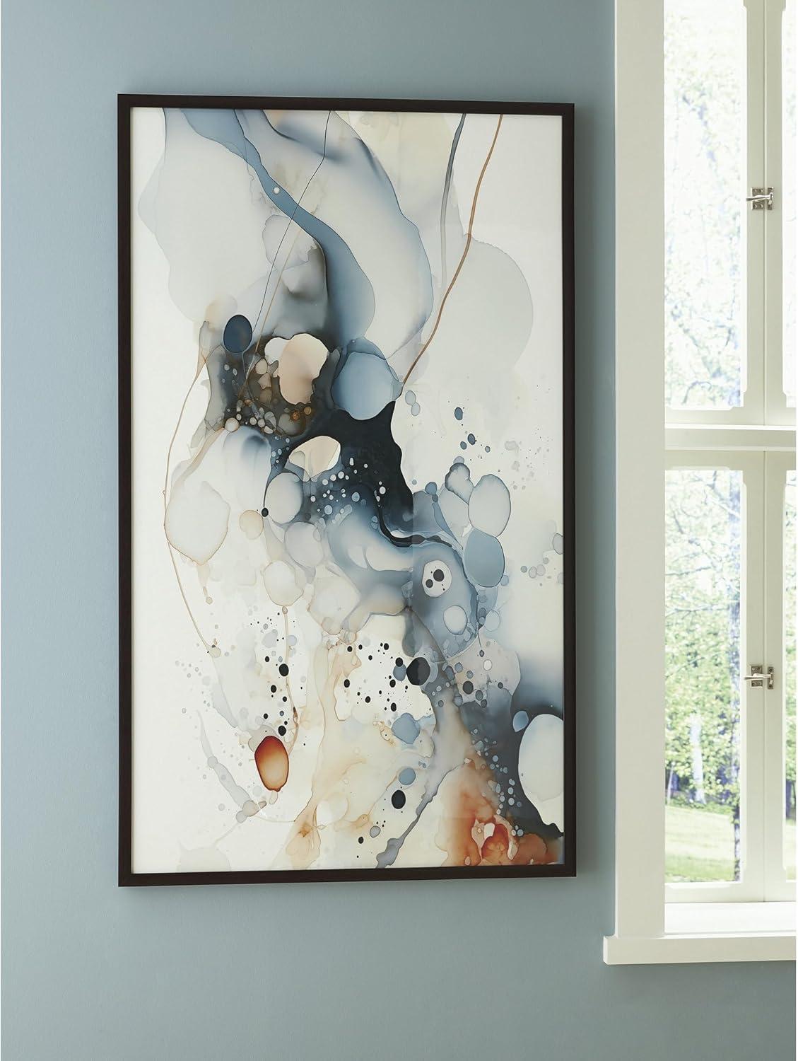 imageSignature Design by Ashley Foxenburg Abstract Framed Print Large Contemporary Decor with Acrylic Front Brown Frame Modern Artwork for Living Room or Dining Room Walls