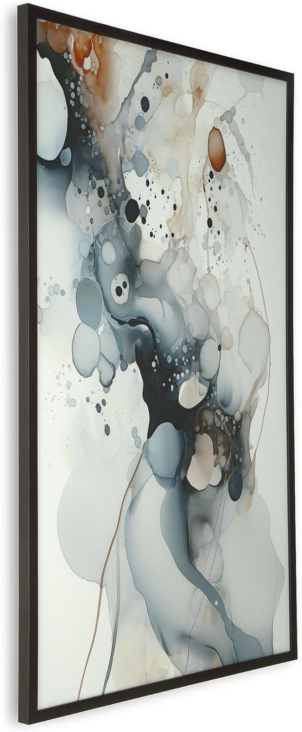 imageSignature Design by Ashley Foxenburg Abstract Framed Print Large Contemporary Decor with Acrylic Front Brown Frame Modern Artwork for Living Room or Dining Room Walls