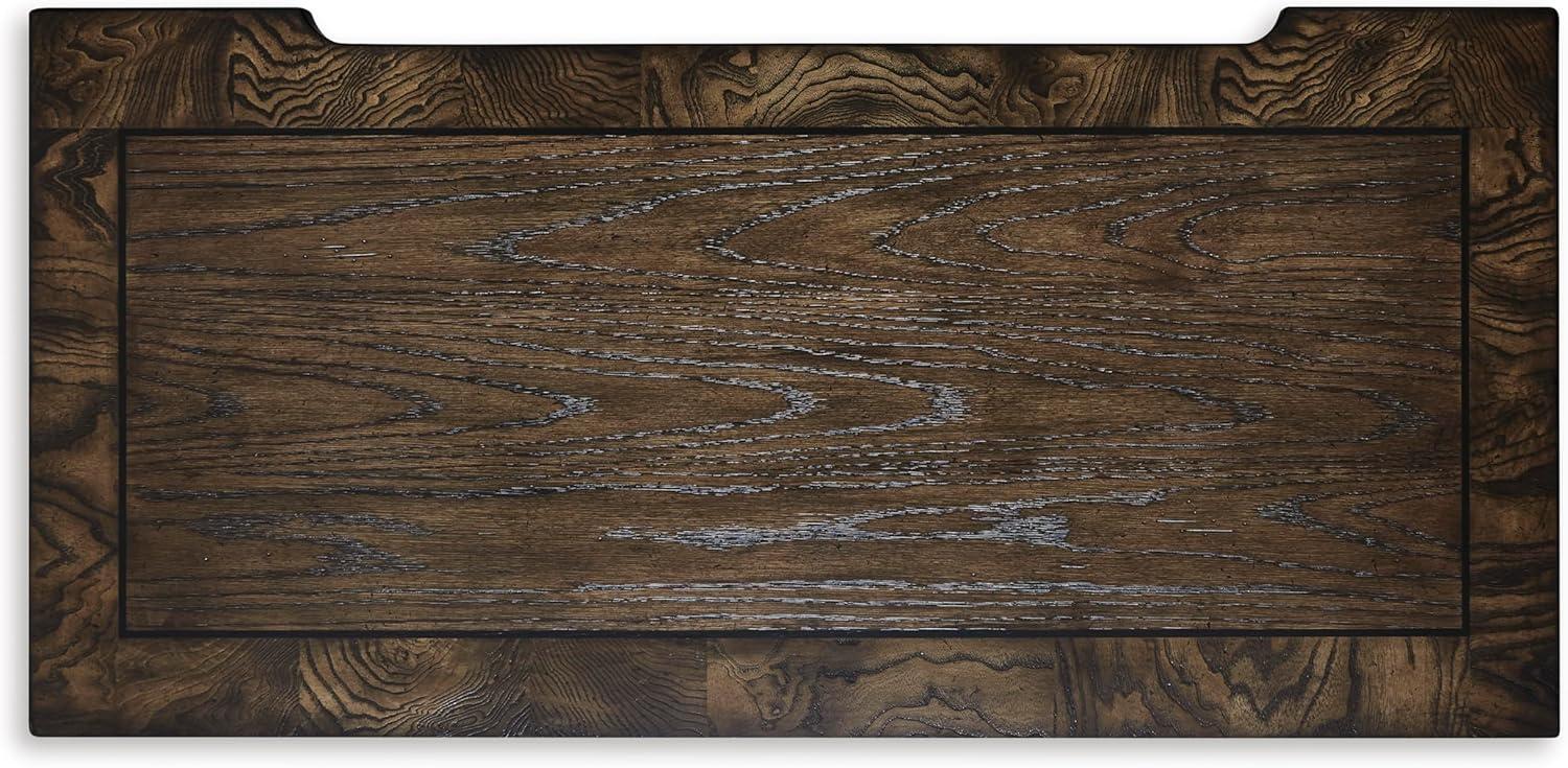 imageSignature Design by Ashley Maylee Traditional Chest with 5 SmoothGliding Drawers Felt Lined Top Drawer Goldtone Handles Wood Dark Brown Finish 435 W