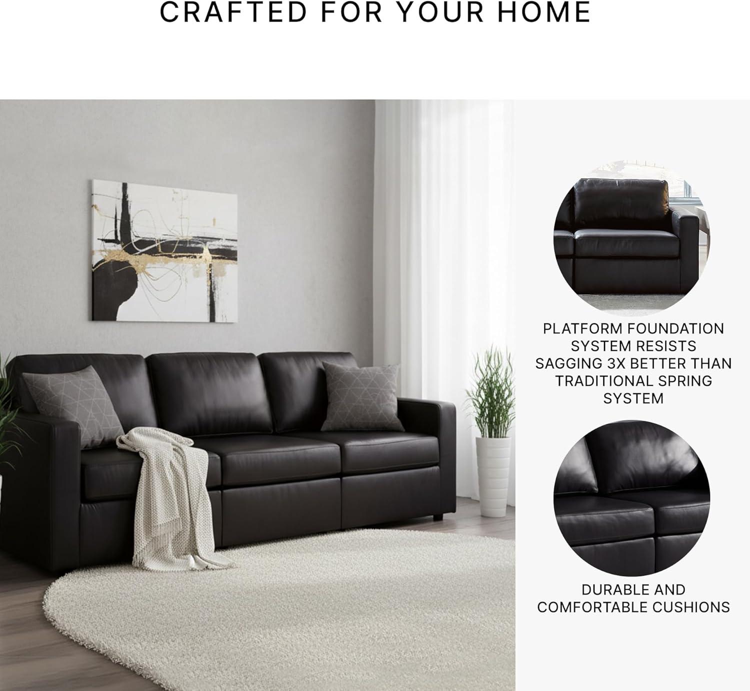 imageSignature Design by Ashley Modmax II Sectionals 3Piece Sectional Sofa Top Grain Leather Match Modular Seating for Living Rooms 108 W x 38 D x 36 H