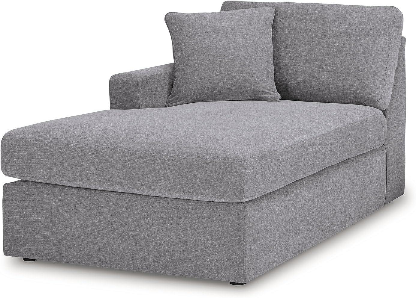 imageSignature Design by Ashley Modmax Sectional Sofa Double Chaise EasyClean Nuvella Fabric Seating for Living Room Movie Nights and Entertaining 174 W x 68 D x 36 H