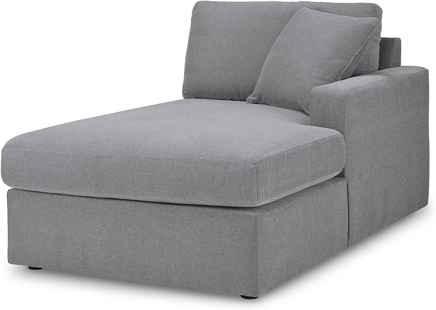 imageSignature Design by Ashley Modmax Sectional Sofa Double Chaise EasyClean Nuvella Fabric Seating for Living Room Movie Nights and Entertaining 174 W x 68 D x 36 H