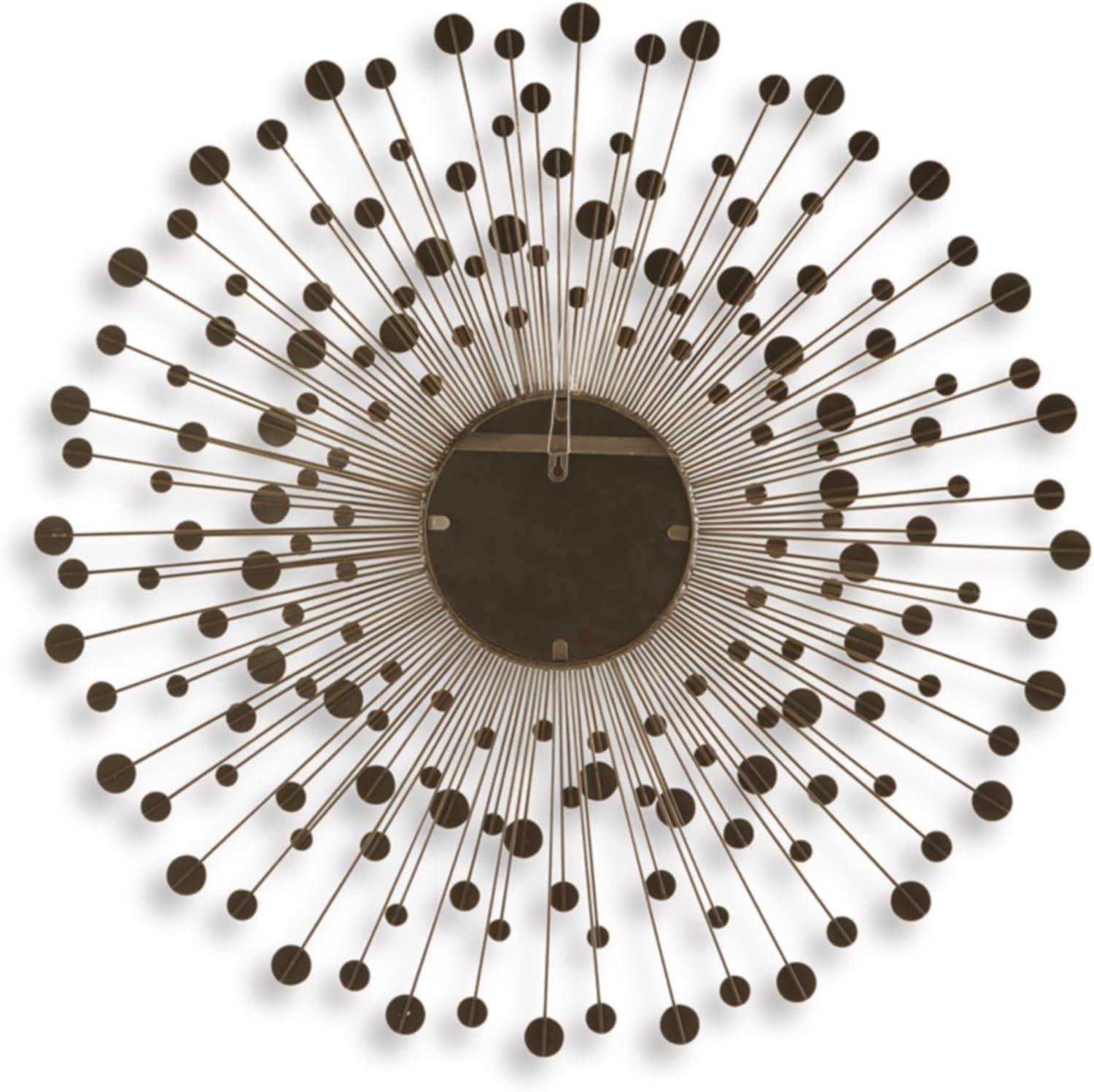 imageSignature Design by Ashley Morwenna Contemporary Round Accent Mirror Keyhole Bracket for Hanging Metal Frame 36 W x 088 D x 36 H Bronze and Gold