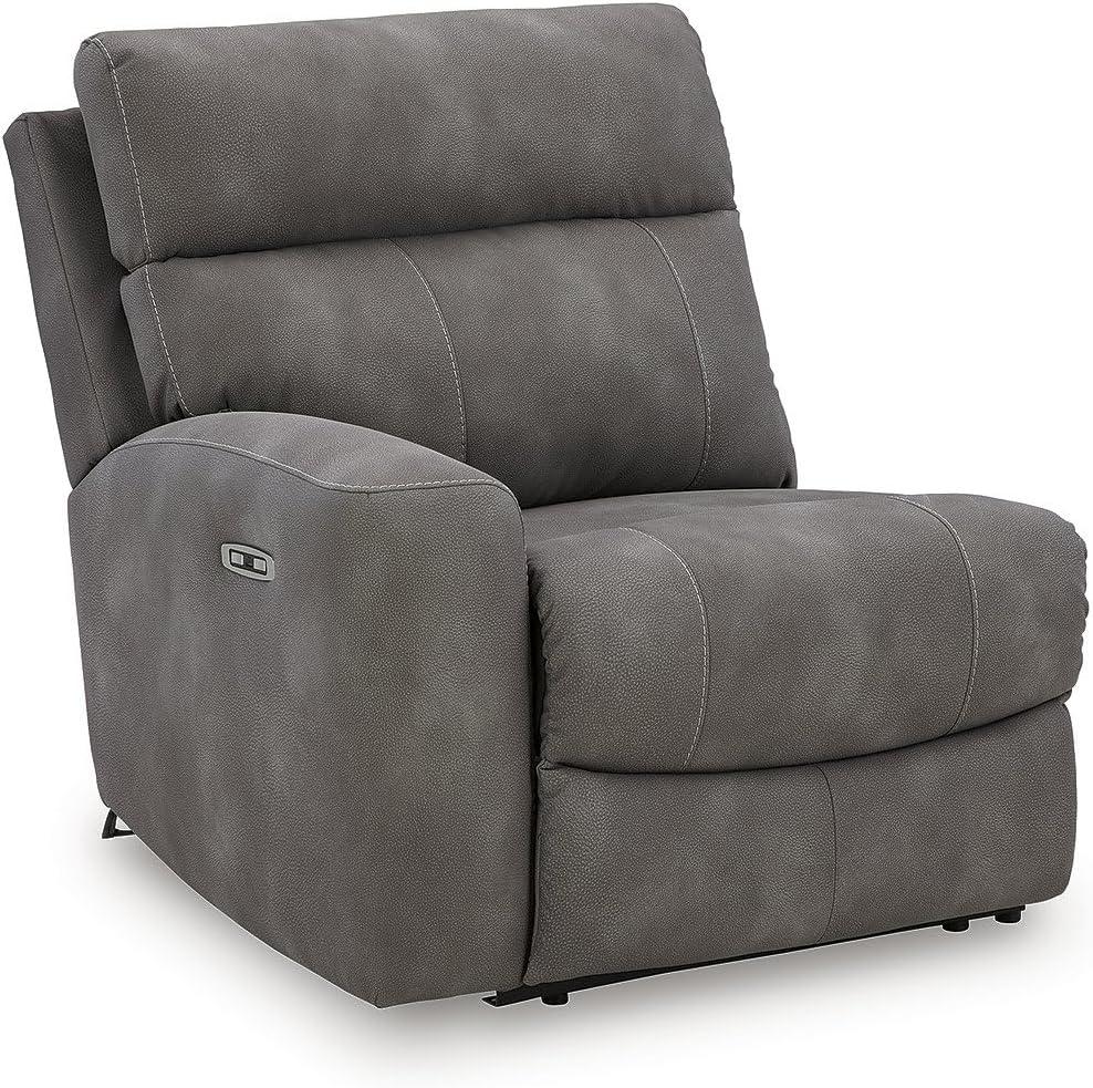 imageSignature Design by Ashley NextGen Durapella Power Reclining Modular Sectional Sofa with Adjustable Headrests EasyClean Faux Leather Living Room Seating 106 W x 42 D x 41 H