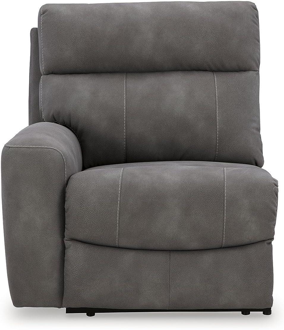 imageSignature Design by Ashley NextGen Durapella Power Reclining Modular Sectional Sofa with Adjustable Headrests EasyClean Faux Leather Living Room Seating 106 W x 42 D x 41 H