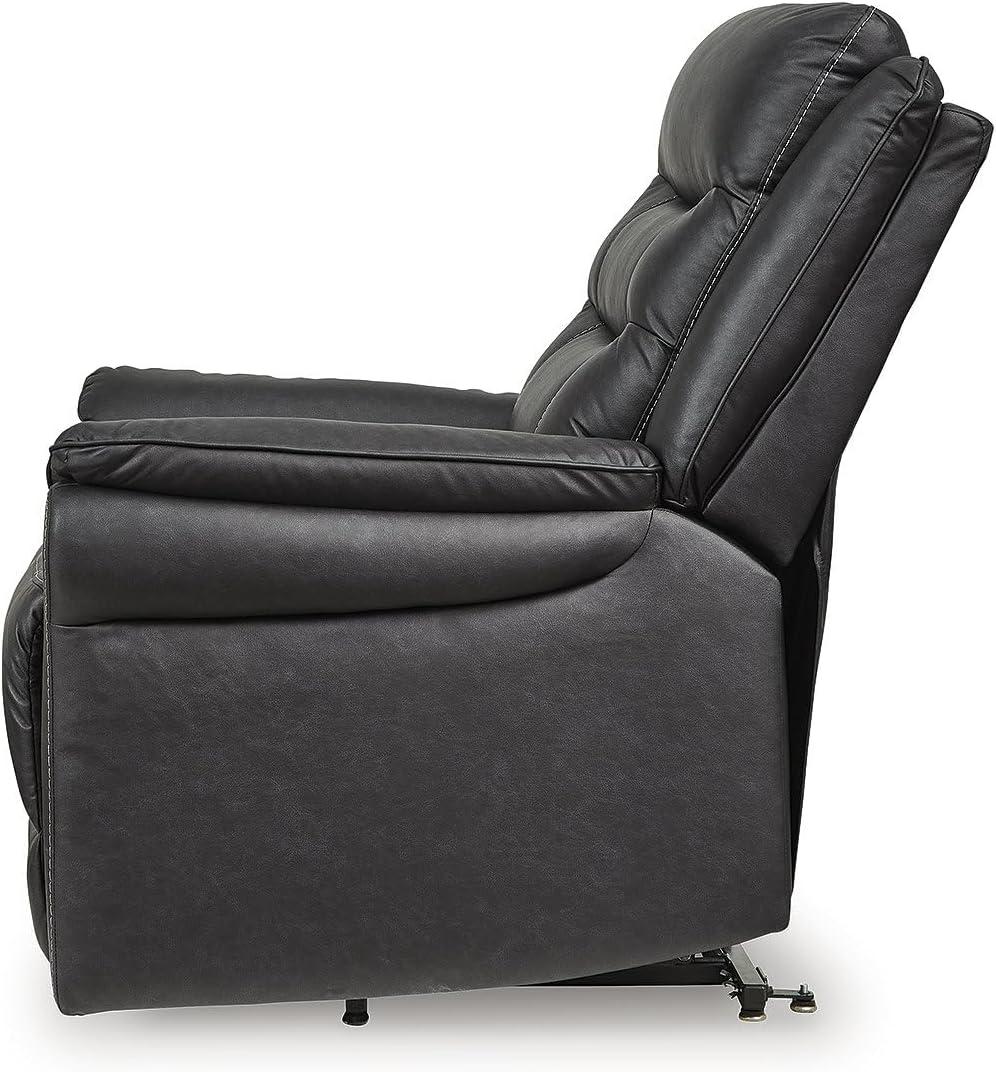 imageSignature Design by Ashley Oatman Recliner Chair Power Lift with Heat and Massage Faux Leather Upholstery OneTouch Control and USB Charging for Everyday Living Room Comfort