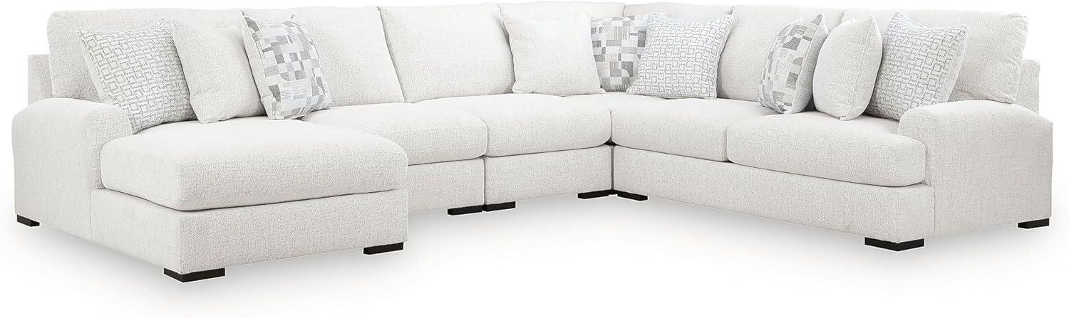 imageSignature Design by Ashley Wynncroft Manor Sectional Sofa with Chaise EasyClean Performance Fabric Living Room Sectionals Casual Contemporary L Shaped Seating for Family Rooms