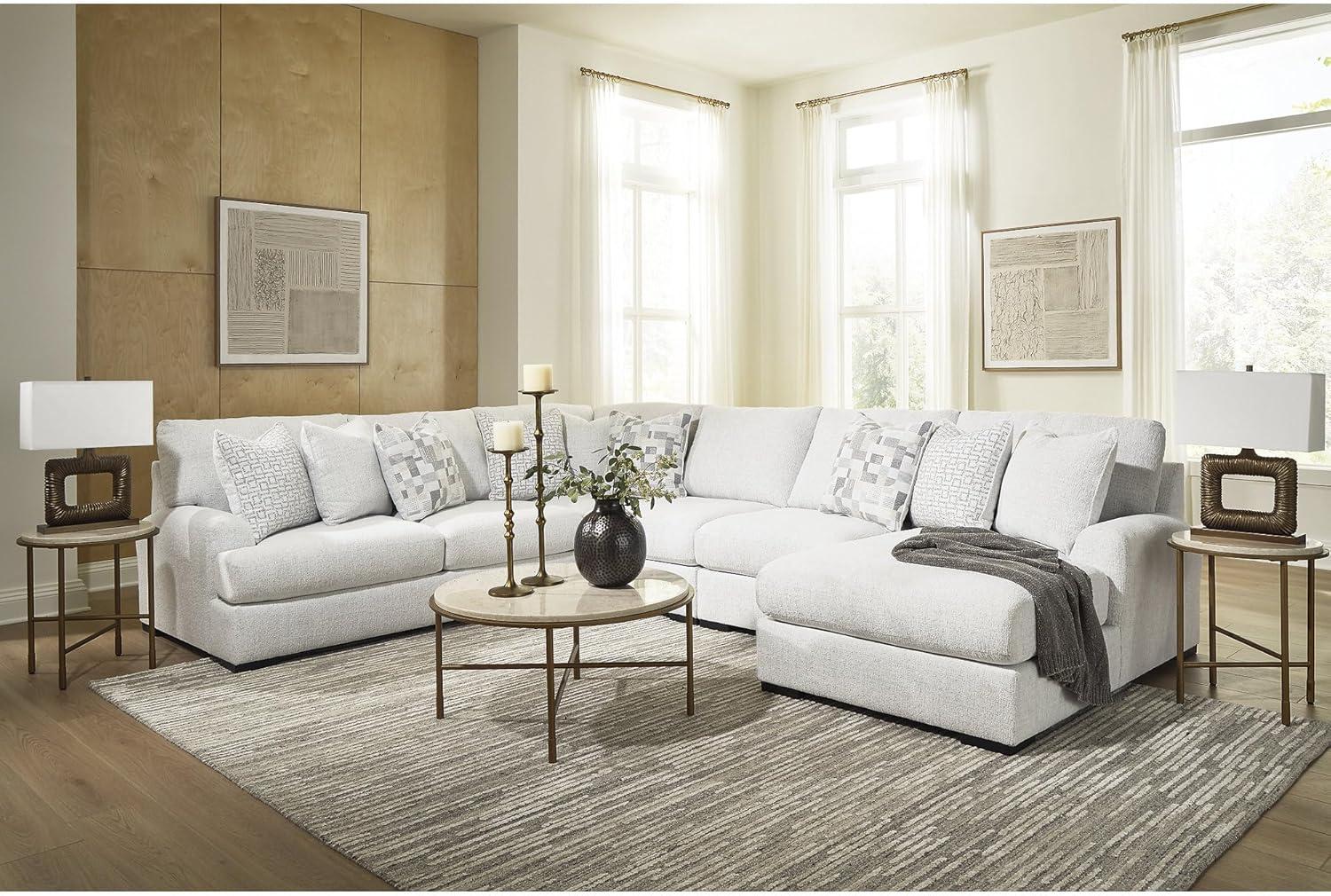 imageSignature Design by Ashley Wynncroft Manor Sectional Sofa with Chaise EasyClean Performance Fabric Living Room Sectionals Casual Contemporary LShaped Seating for Family Rooms