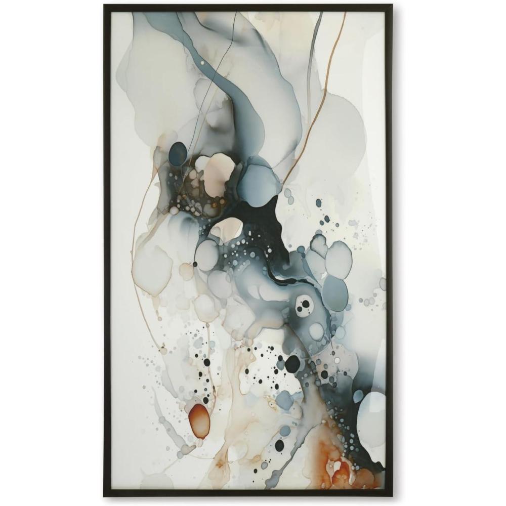 imageSignature Design by Ashley Foxenburg Abstract Framed Print Large Contemporary Decor with Acrylic Front Brown Frame Modern Artwork for Living Room or Dining Room Walls