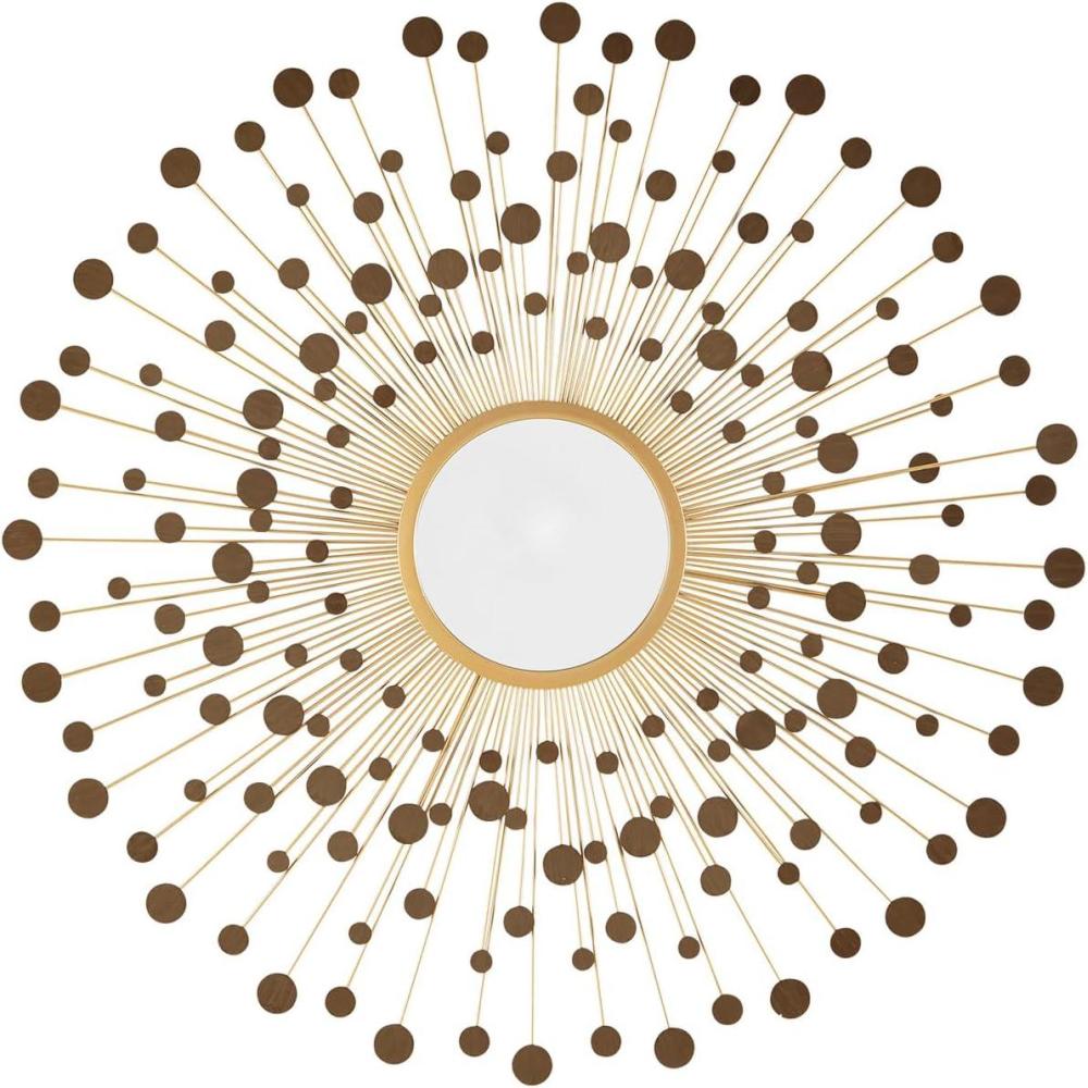 imageSignature Design by Ashley Morwenna Contemporary Round Accent Mirror Keyhole Bracket for Hanging Metal Frame 36 W x 088 D x 36 H Bronze and Gold