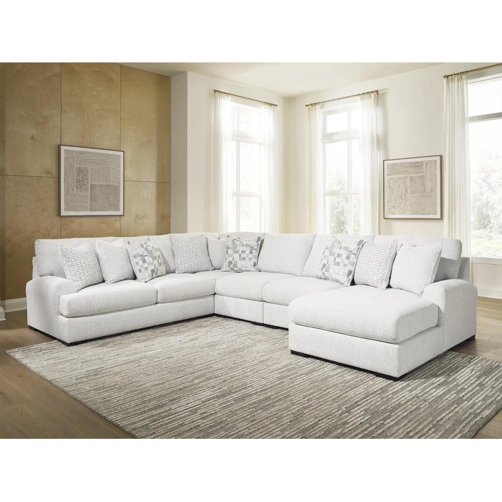 imageSignature Design by Ashley Wynncroft Manor Sectional Sofa with Chaise EasyClean Performance Fabric Living Room Sectionals Casual Contemporary LShaped Seating for Family Rooms