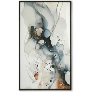 Signature Design by Ashley Foxenburg Abstract Framed Print, Large Contemporary Decor with Acrylic Front, Brown Frame, Modern Artwork for Living Room or Dining Room Walls