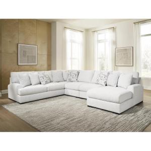 Signature Design by Ashley Wynncroft Manor Sectional Sofa with Chaise, Easy‑Clean Performance Fabric, Living Room Sectionals, Casual Contemporary L‑Shaped Seating for Family Rooms