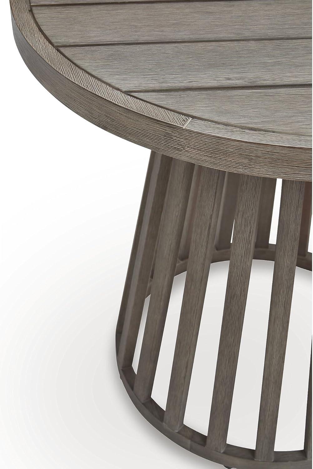imageSignature Design by Ashley Cool Days Contemporary UV Resistant Outdoor Chairs with Cushions and Table Set Set of 3 Beige amp Dark Brown