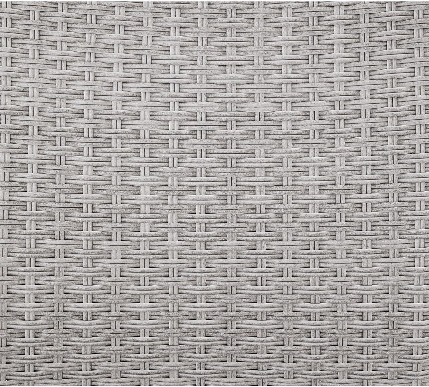 imageSignature Design by Ashley Dillon Beach Outdoor Armchair Gray Resin Wicker Aluminum Frame Nuvella Fabric Cushions LowMaintenance Patio Porch or Deck Seating Set of 2