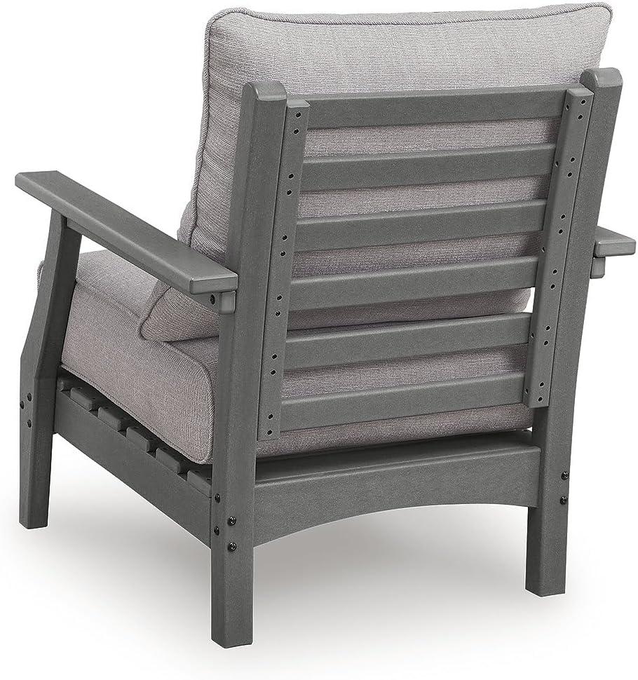 imageSignature Design by Ashley Lone View Bay Casual Outdoor Lounge Chair with Cushion Set of 2 Gray