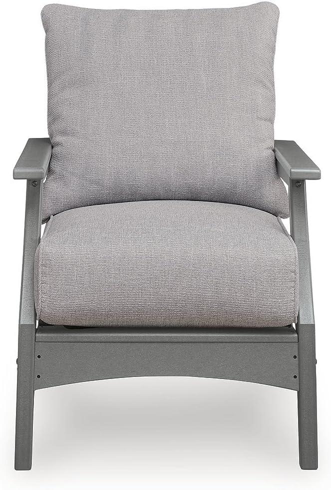 imageSignature Design by Ashley Lone View Bay Casual Outdoor Lounge Chair with Cushion Set of 2 Gray