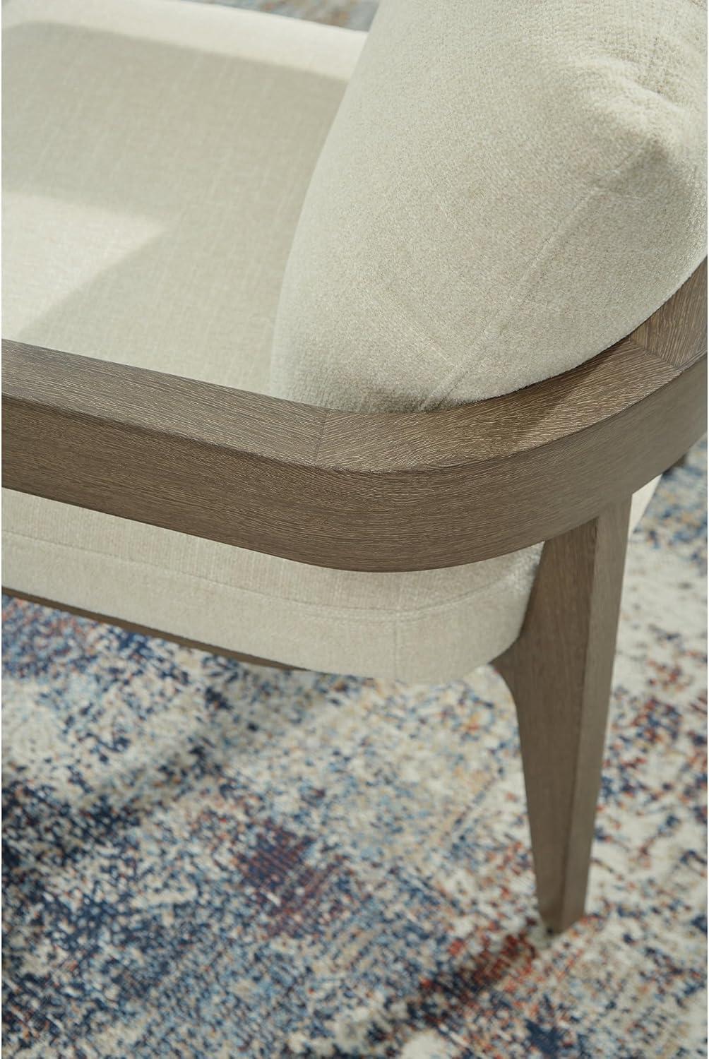 imageSignature Design by Ashley Serene Bay Outdoor Dining Chair Set of 2 WoodLook PowderCoated Aluminum with Nuvella Cushions for Patio Deck and Garden
