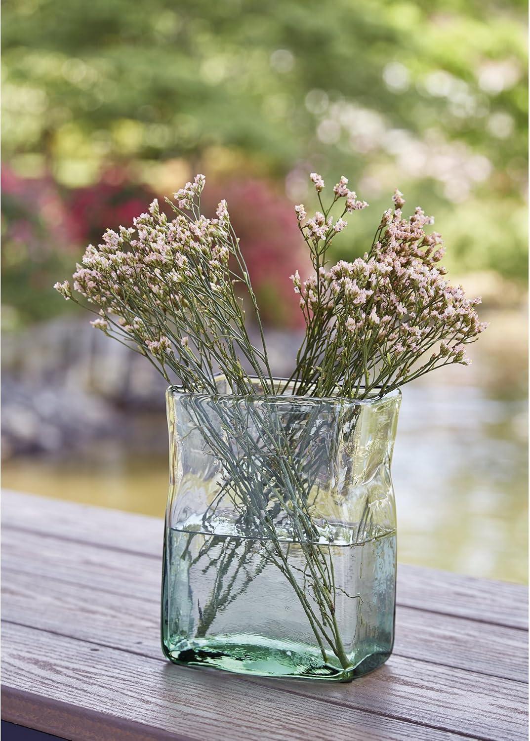 imageSignature Design by Ashley Taylow Casual IndoorOutdoor Watertight Glass Vase with Wide Mouth Set of 3 Light GreenLight Green