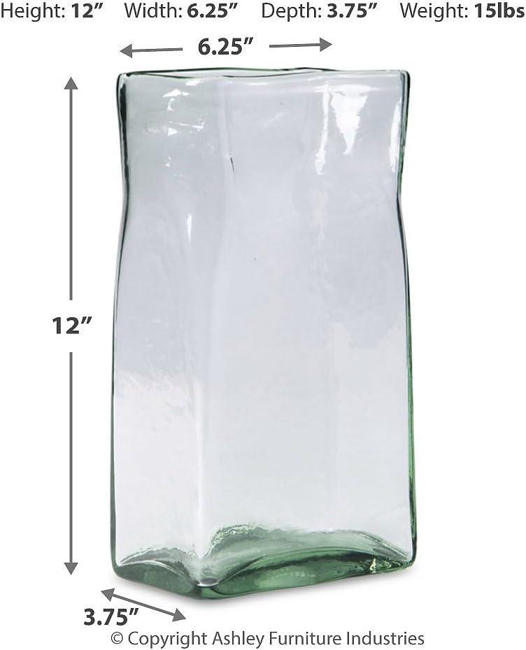 imageSignature Design by Ashley Taylow Casual IndoorOutdoor Watertight Glass Vase with Wide Mouth Set of 3 Light GreenLight Green