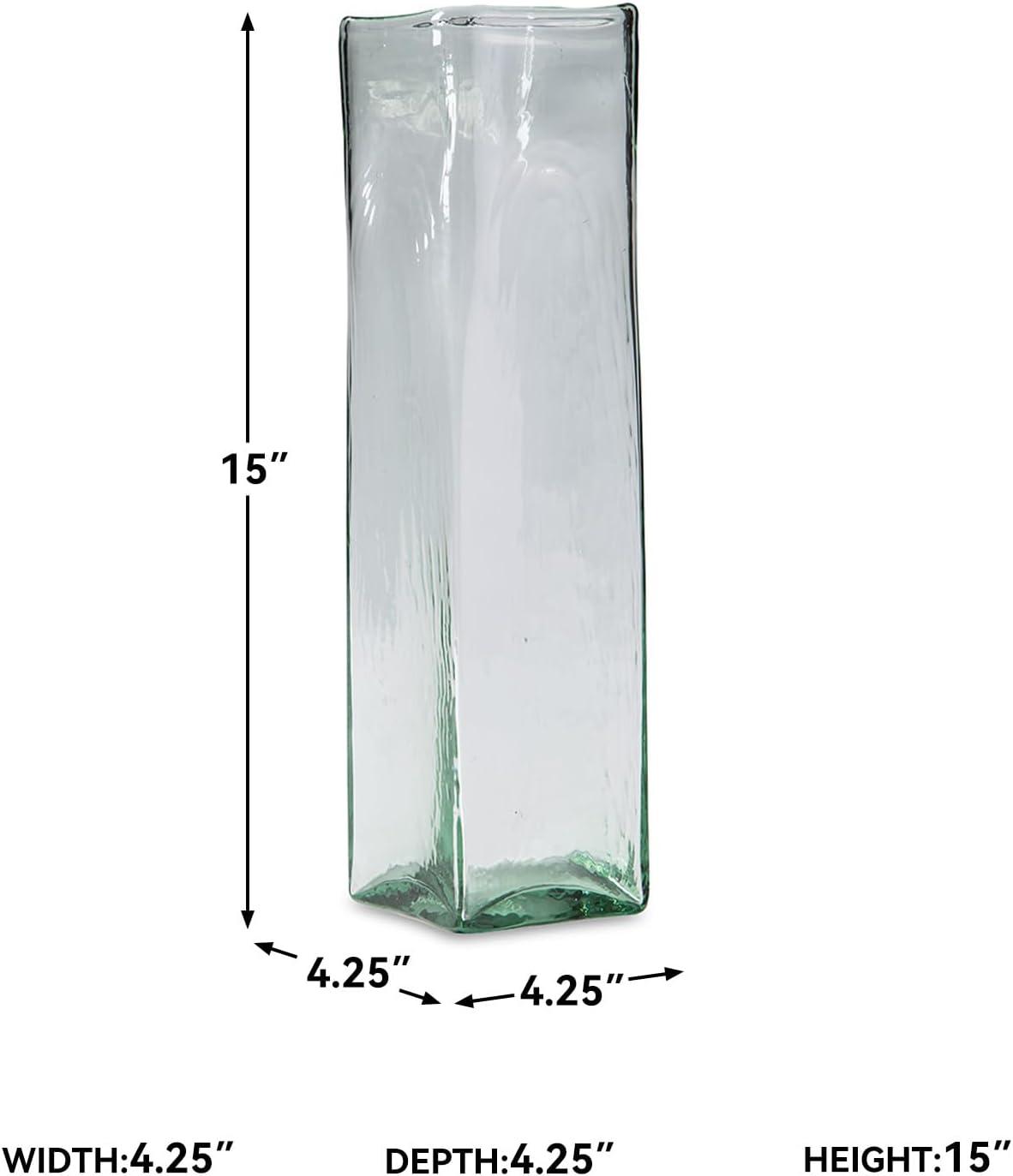imageSignature Design by Ashley Taylow Casual IndoorOutdoor Watertight Glass Vase with Wide Mouth Set of 3 Light GreenLight Green