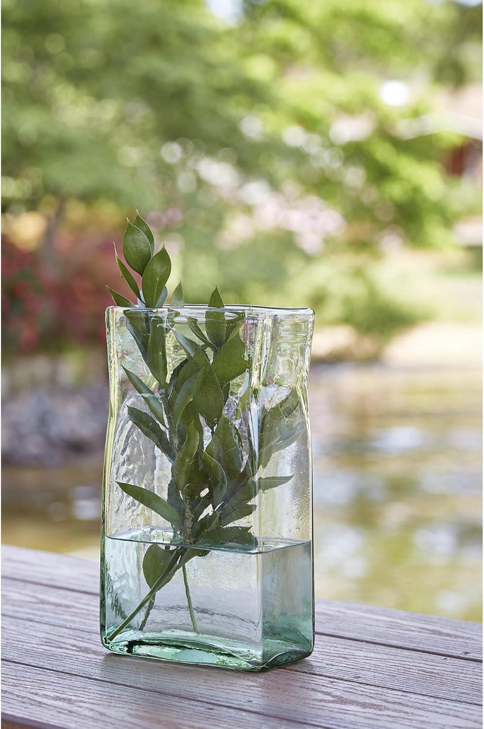 imageSignature Design by Ashley Taylow Casual IndoorOutdoor Watertight Glass Vase with Wide Mouth Set of 3 Light GreenLight Green