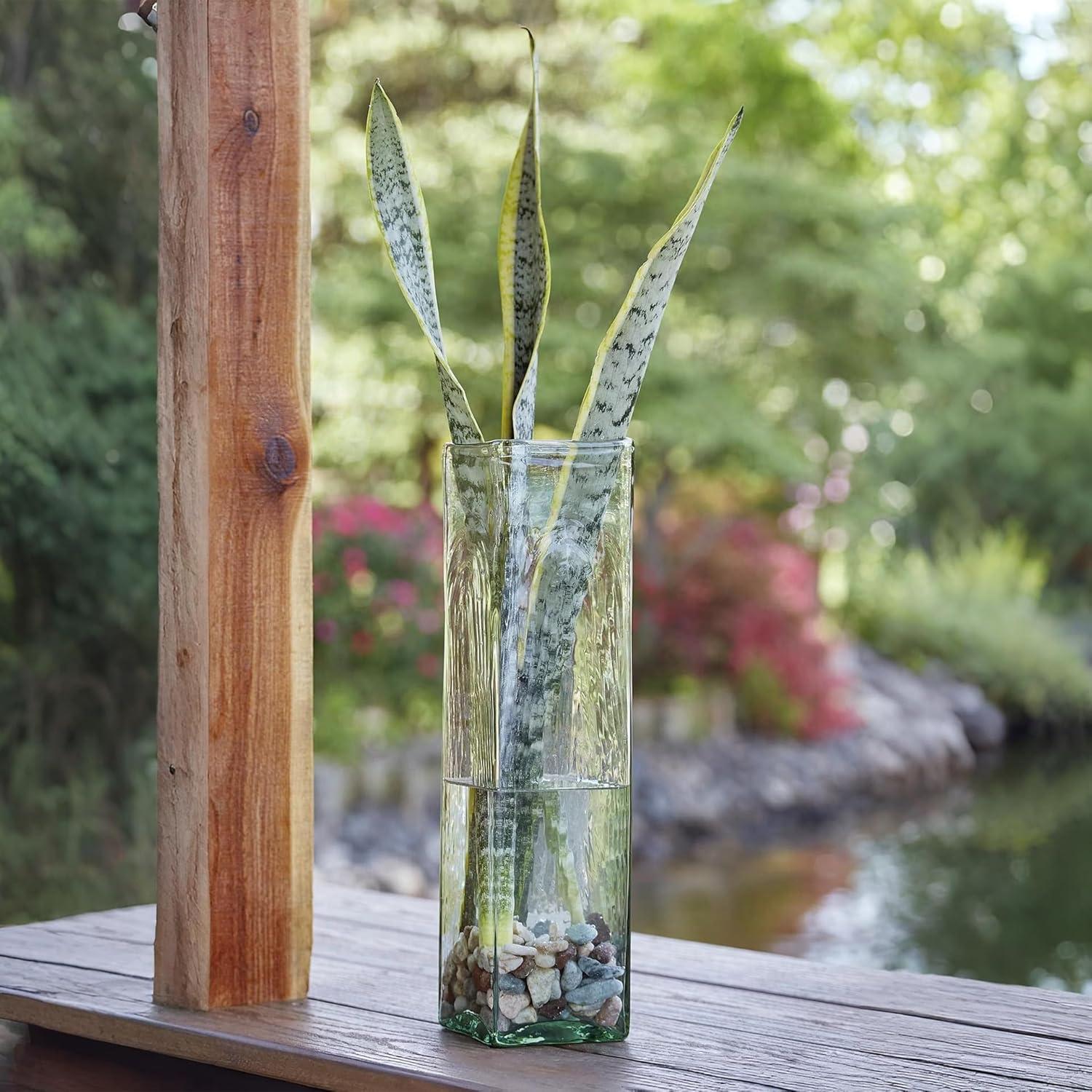 imageSignature Design by Ashley Taylow Casual IndoorOutdoor Watertight Glass Vase with Wide Mouth Set of 3 Light GreenLight Green