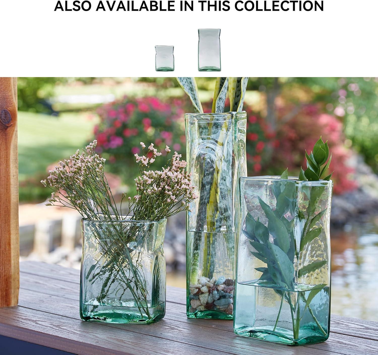 imageSignature Design by Ashley Taylow Casual IndoorOutdoor Watertight Glass Vase with Wide Mouth Set of 3 Light GreenLight Green