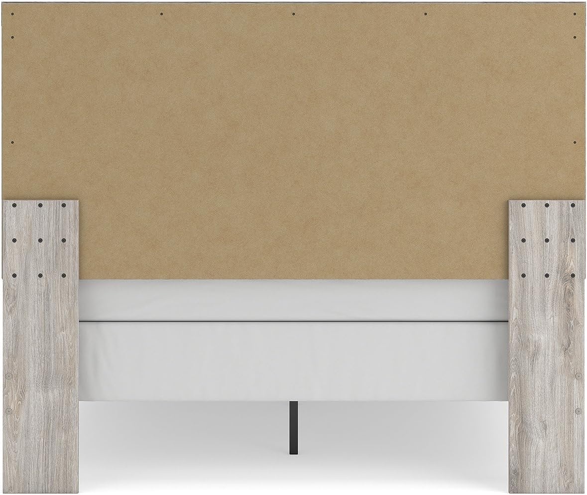 imageSignature Design by Ashley Jonnifer Queen Panel Bed Frame Light Gray Bedroom Furniture with Panel Headboard Engineered Wood and Decorative Laminate Relaxed Casual Style
