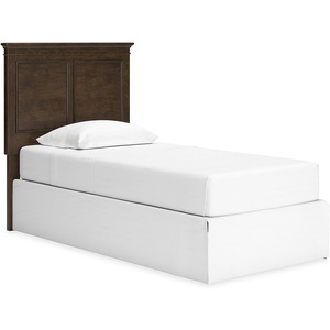 Signature Design by Ashley Danabrin Twin Panel Headboard, Casual Traditional Bedroom Furniture for Bed Frame, Hardwood Solids, Birch Veneer, MDF, Brownish Cherry Finish