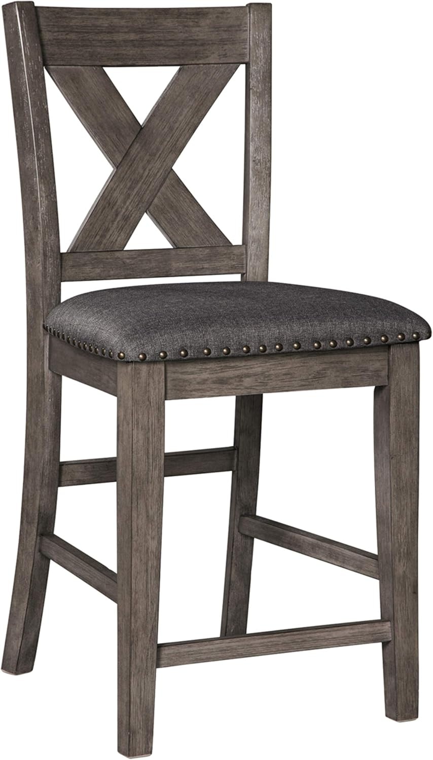 image:imageSignature Design by Ashley Caitbrook 24 Counter Height Barstools Set of 4 GrayRustic Gray