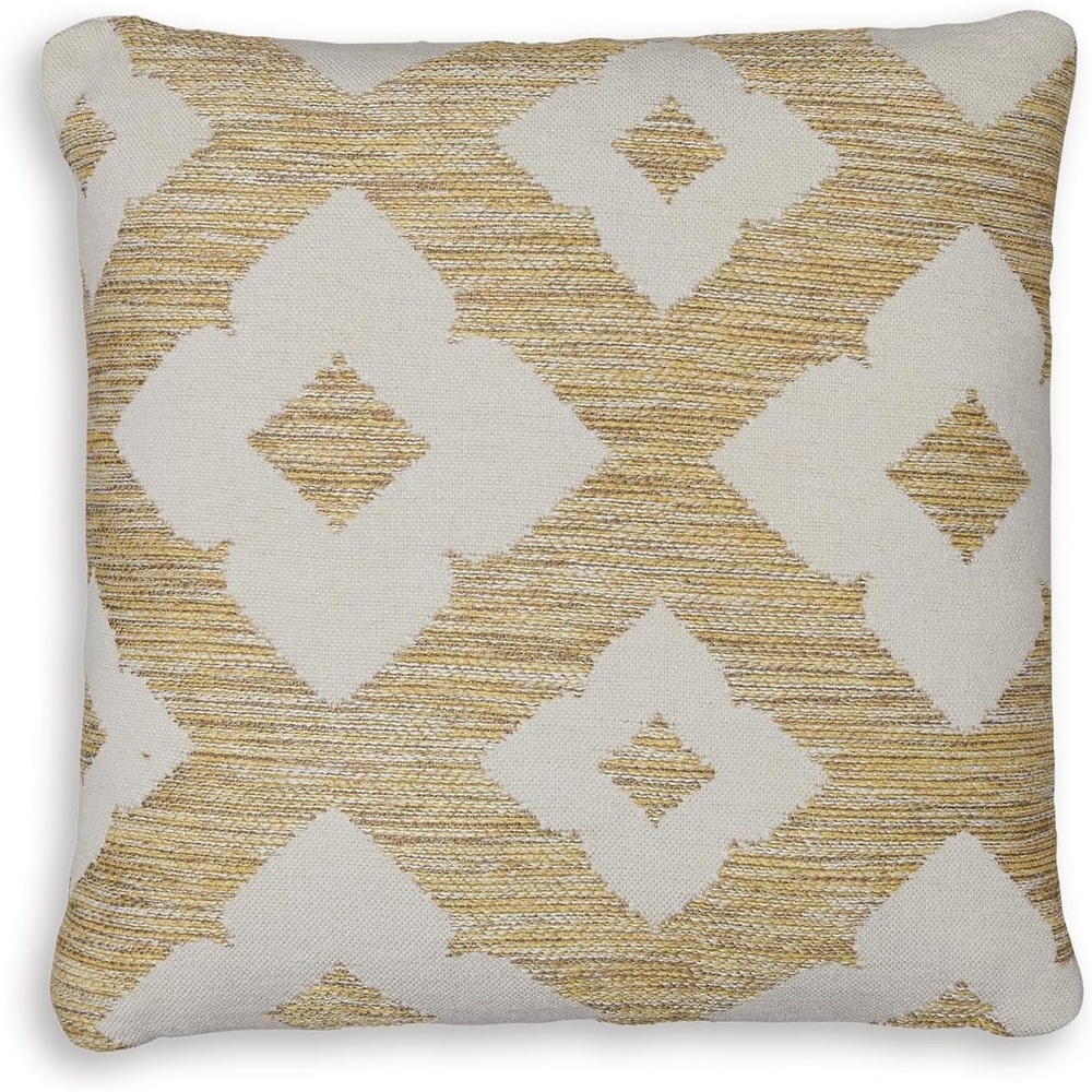 image:imageSignature Design by Ashley Brockner NextGen Nuvella Pillow Set of 4 Square Yellow amp Beige 4 CountYellow  Beige