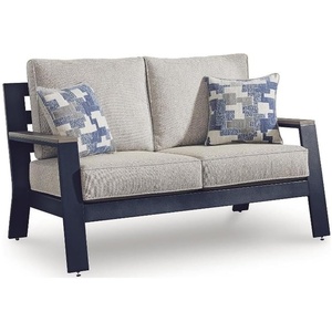Signature Design by Ashley Bayou Clay Outdoor Loveseat with Cushion