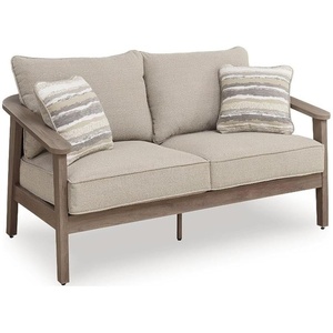 Signature Design by Ashley Magnetite Ripple Outdoor Loveseat with Cushion