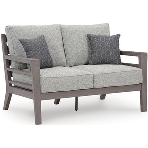 Signature Design by Ashley Narwhal Smoke Outdoor Loveseat with Cushion