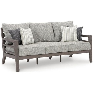 Signature Design by Ashley Narwhal Smoke Outdoor Sofa with Cushion