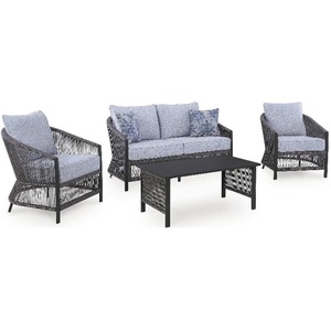 Signature Design by Ashley Sprig Jade Outdoor Love/Chairs/Table Set (Set of 4)