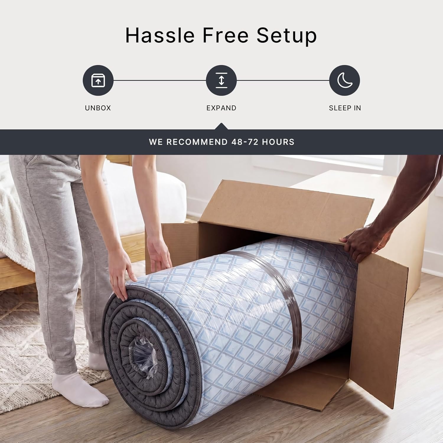image:imageSignature Design by Ashley Destin Cove Pillow Top Twin Mattress Luxury Plush Feel Cooling Knit Cover Memory Foam and Wrapped Coils FiberglassFree Delivered in a Box for Kids and Guest RoomsQueen