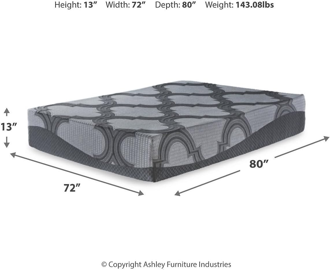 image:imageSignature Design by Ashley Destin Cove Pillow Top Twin Mattress Luxury Plush Feel Cooling Knit Cover Memory Foam and Wrapped Coils FiberglassFree Delivered in a Box for Kids and Guest RoomsKing
