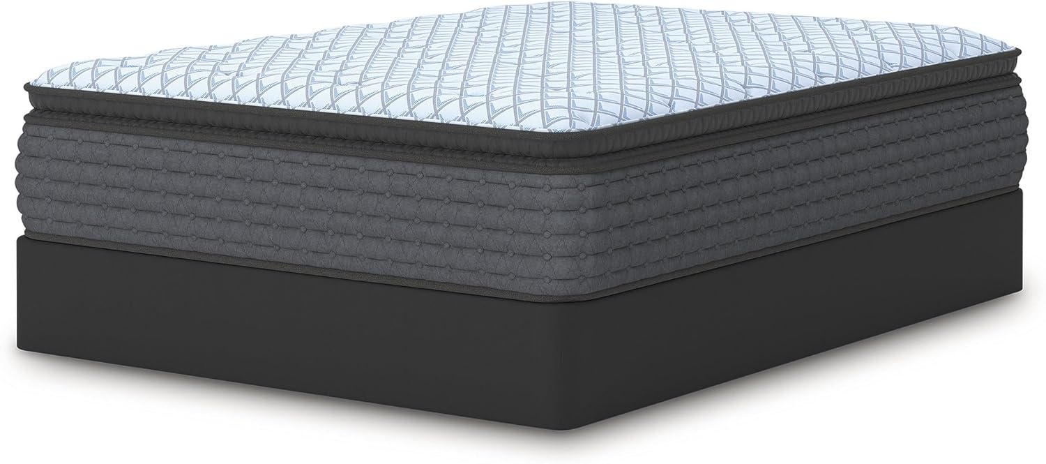 image:imageSignature Design by Ashley Destin Cove Pillow Top Twin Mattress Luxury Plush Feel Cooling Knit Cover Memory Foam and Wrapped Coils FiberglassFree Delivered in a Box for Kids and Guest RoomsQueen