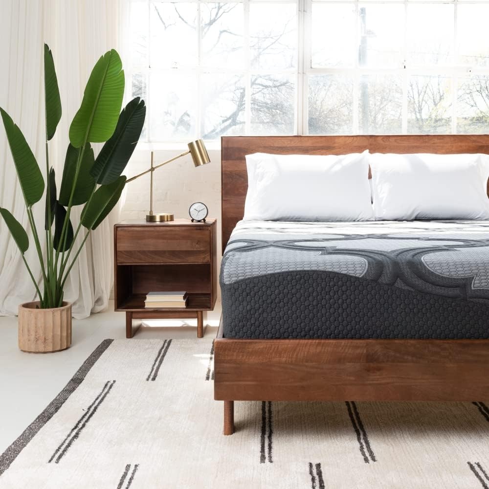 image:imageSignature Design by Ashley Destin Cove Pillow Top Twin Mattress Luxury Plush Feel Cooling Knit Cover Memory Foam and Wrapped Coils FiberglassFree Delivered in a Box for Kids and Guest RoomsQueen
