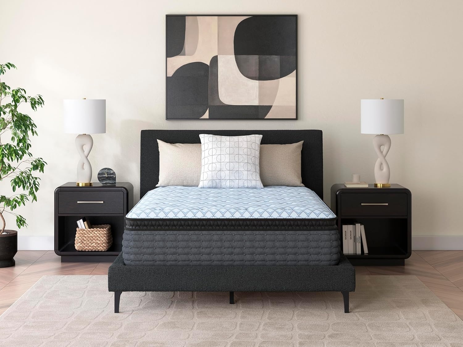 image:imageSignature Design by Ashley Destin Cove Pillow Top Twin Mattress Luxury Plush Feel Cooling Knit Cover Memory Foam and Wrapped Coils FiberglassFree Delivered in a Box for Kids and Guest RoomsTwin