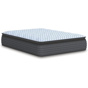Signature Design by Ashley Destin Cove Pillow Top Twin Mattress, Luxury Plush Feel, Cooling Knit Cover, Memory Foam and Wrapped Coils, Fiberglass-Free, Delivered in a Box for Kids and Guest Rooms(Twin)