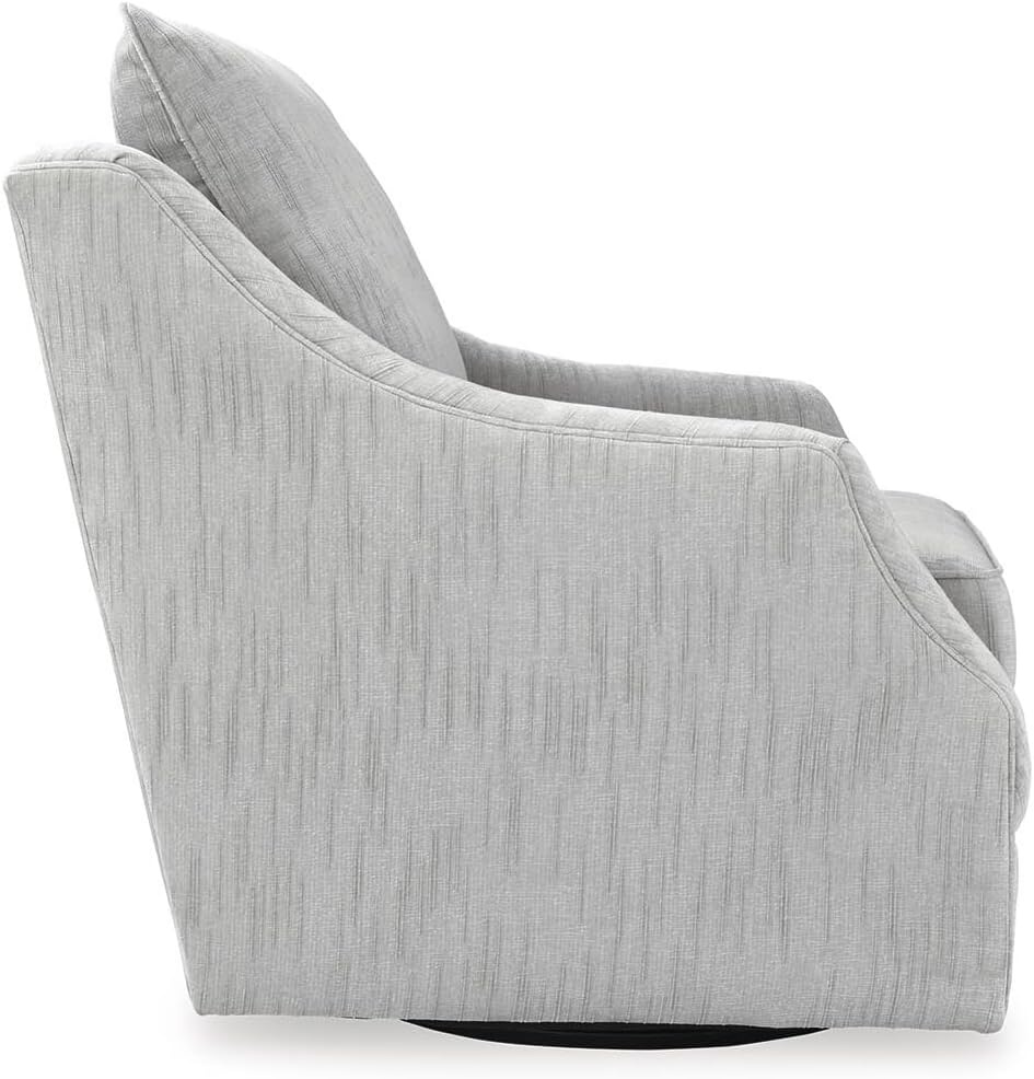 image:imageSignature Design by Ashley Gubbins Classic Swivel Accent Chair with Reversible Pillow Back and Loose Seat Cushion Light Gray