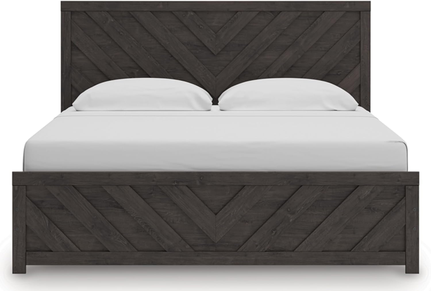 image:imageSignature Design by Ashley Prendonea Casual King Panel Bed Foundation or Box Spring Needed GrayKing US Standard